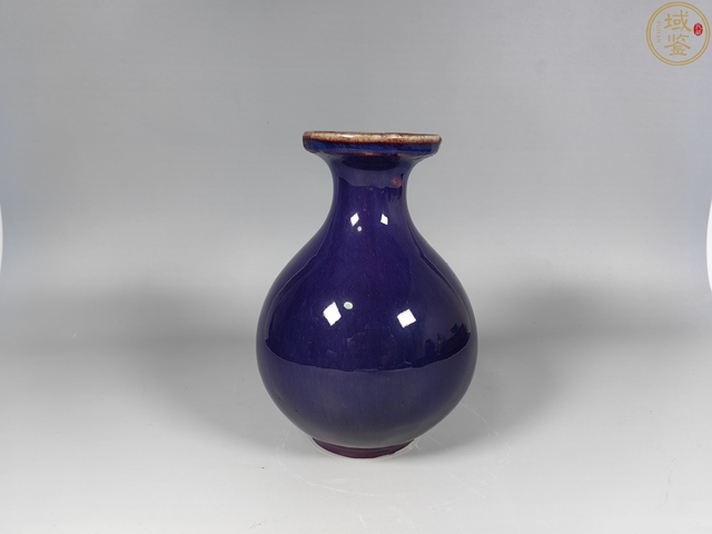 古玩陶瓷窯變釉玉壺春瓶真品鑒賞圖
