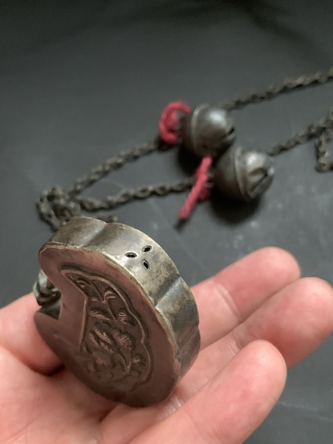 古玩雜項長命鎖真品鑒賞圖