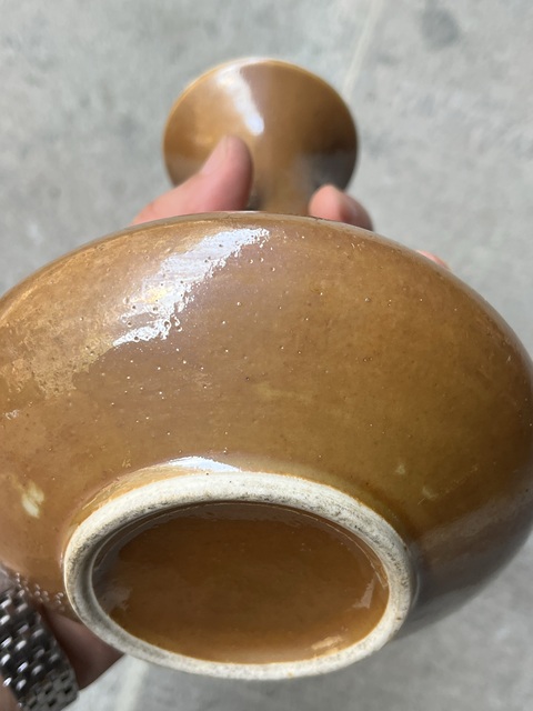 古玩陶瓷醬釉小賞瓶真品鑒賞圖