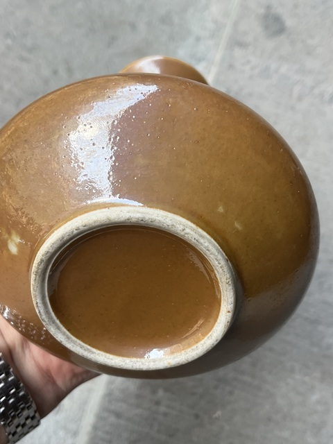 古玩陶瓷醬釉小賞瓶真品鑒賞圖