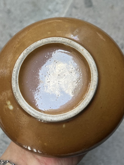 古玩陶瓷醬釉小賞瓶真品鑒賞圖