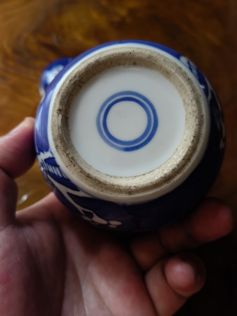 古玩陶瓷青花留白冰梅紋罐拍賣,當前價格288元