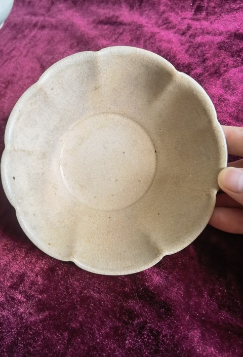 古玩陶瓷青白釉花口碗真品鑒賞圖