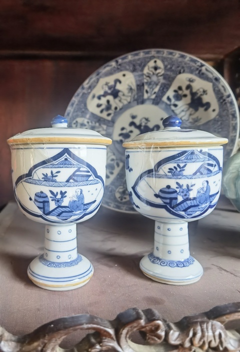 古玩陶瓷高足杯真品鑒賞圖