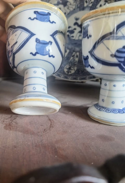 古玩陶瓷高足杯真品鑒賞圖