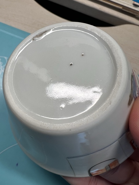 古玩陶瓷清道光粉彩人物故事圖馬蹄杯真品鑒賞圖
