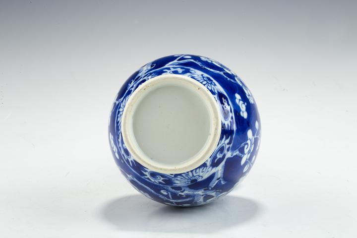 古玩陶瓷清晚·青花留白冰梅紋葫蘆瓶真品鑒賞圖