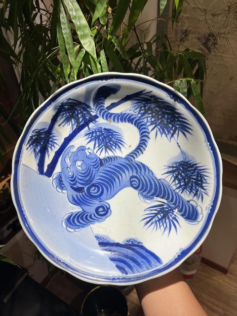 古玩陶瓷民國青花盤真品鑒賞圖