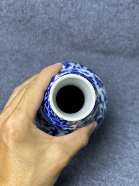 古玩陶瓷青花皮球花花卉紋葫蘆瓶真品鑒賞圖