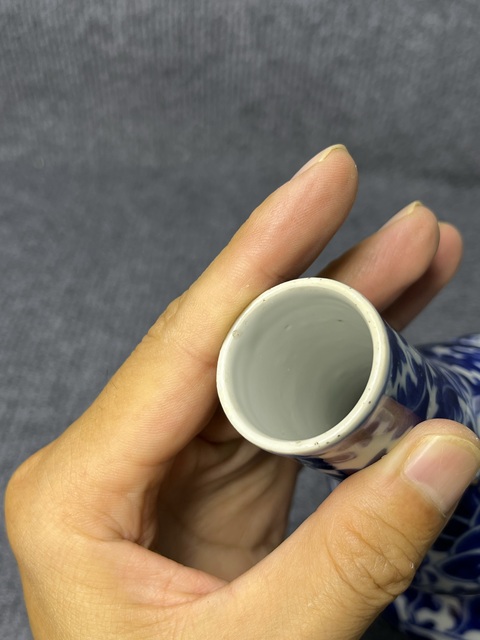 古玩陶瓷青花皮球花花卉紋葫蘆瓶真品鑒賞圖