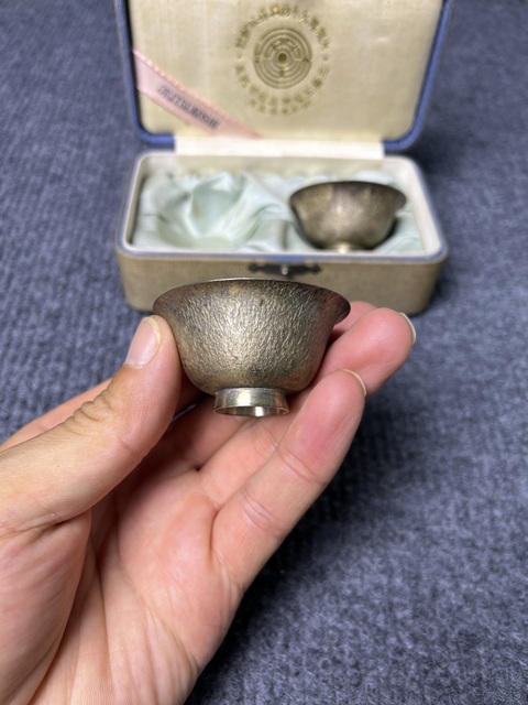 古玩雜項銀杯子拍賣，當前價格1288元