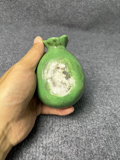 古玩陶瓷仿生瓷石榴供果真品鑒賞圖