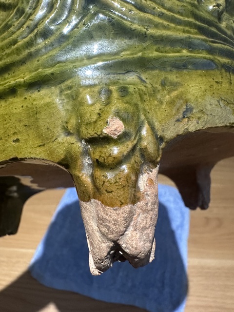 古玩陶瓷綠釉博山奩真品鑒賞圖