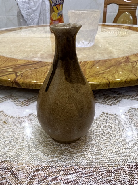 古玩陶瓷褐釉玉壺春瓶真品鑒賞圖