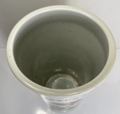 古玩陶瓷花鳥龍紋帽筒真品鑒賞圖
