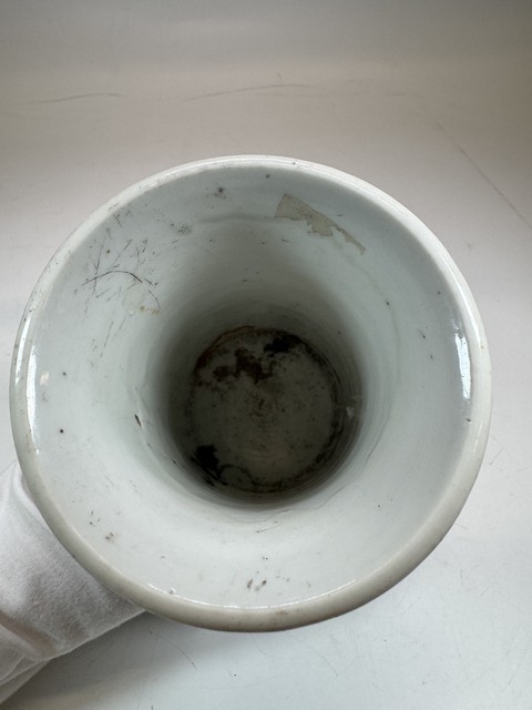 古玩陶瓷青花人物故事紋筆筒真品鑒賞圖