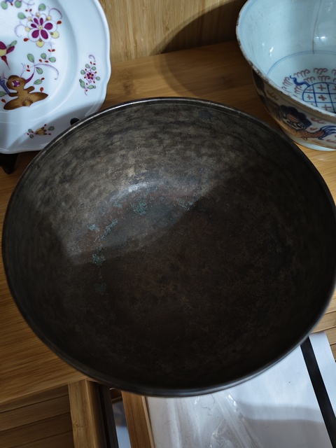 古玩銅器銅缽真品鑒賞圖