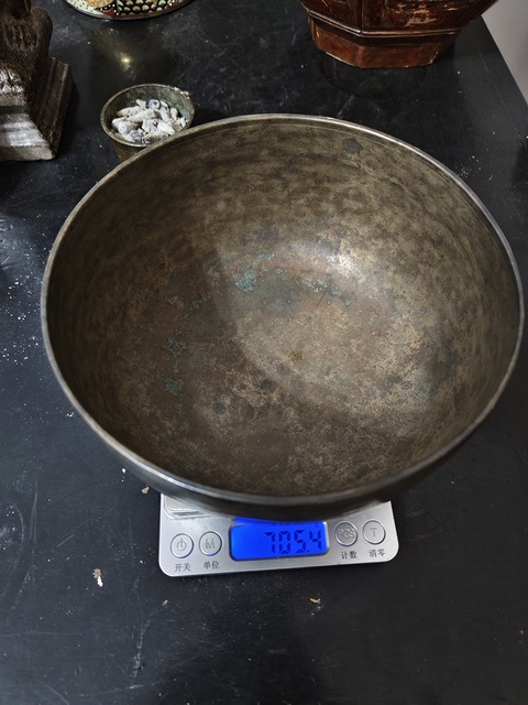 古玩銅器銅缽真品鑒賞圖