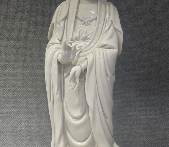 古玩陶瓷德化白瓷觀音菩薩造像真品鑒賞圖