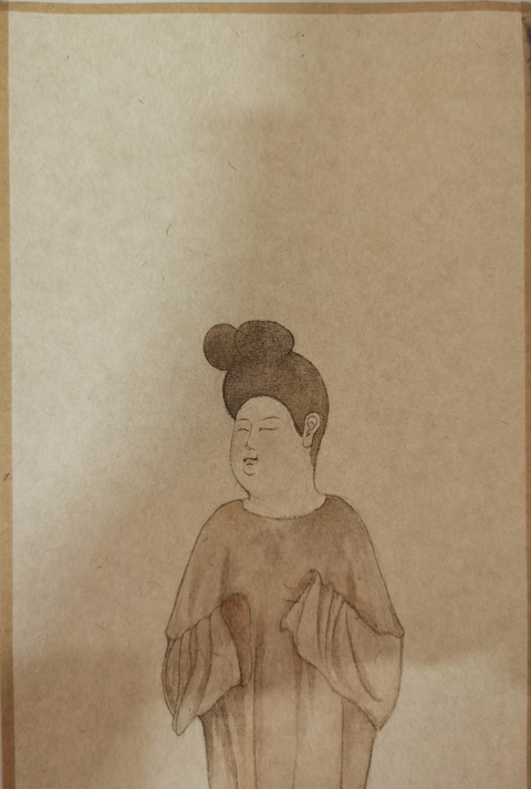 古玩字畫已故中國(guó)動(dòng)畫事業(yè)奠基者動(dòng)畫片<大鬧天宮><哪吒鬧海>設(shè)計(jì)者陸青唐裝侍女拍賣，當(dāng)前價(jià)格3000元
