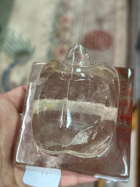 古玩玉器仿古龜扭印真品鑒賞圖
