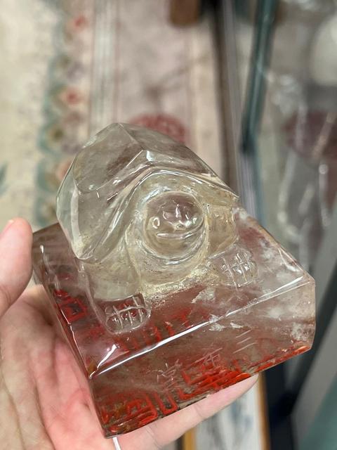 古玩玉器仿古龜扭印真品鑒賞圖