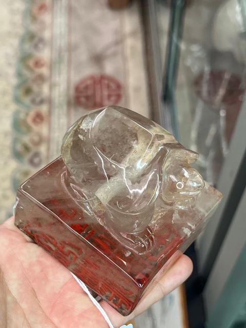 古玩玉器仿古龜扭印真品鑒賞圖