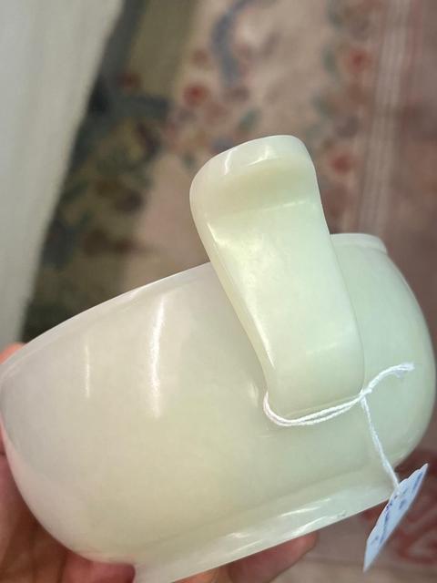 古玩玉器和田玉沖天耳爐真品鑒賞圖