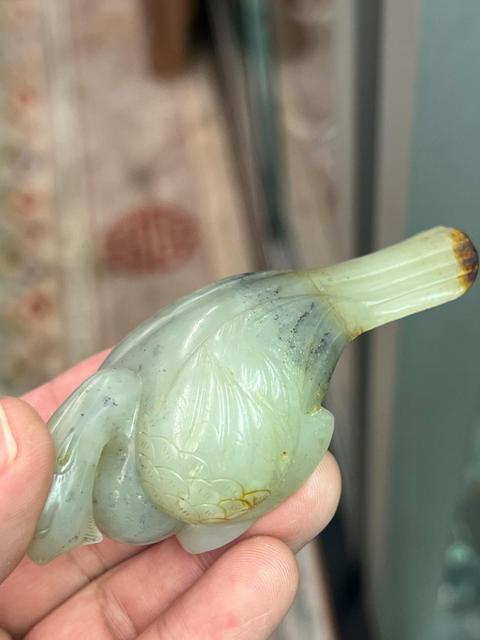 古玩玉器和田玉鳥真品鑒賞圖