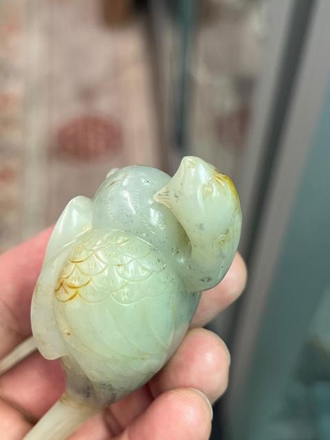 古玩玉器和田玉鳥真品鑒賞圖