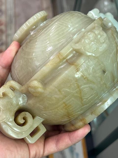 古玩玉器仿古玉爐真品鑒賞圖