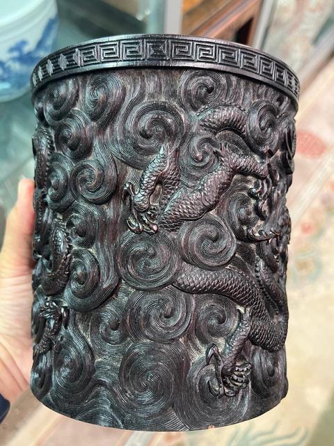 古玩雜項筆筒真品鑒賞圖