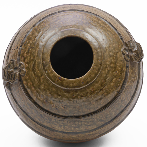 古玩陶瓷青釉瓿真品鑒賞圖