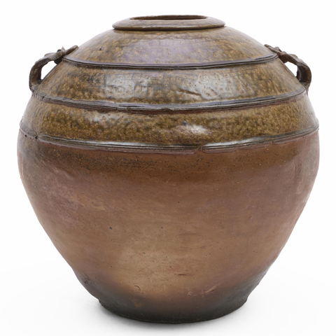 古玩陶瓷青釉瓿真品鑒賞圖