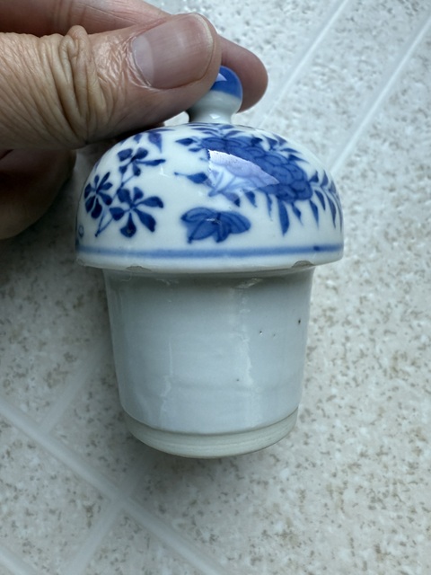 古玩陶瓷樓臺亭閣青花執壺真品鑒賞圖