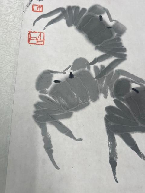古玩字畫墨蟹真品鑒賞圖