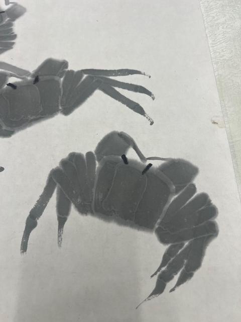 古玩字畫墨蟹真品鑒賞圖