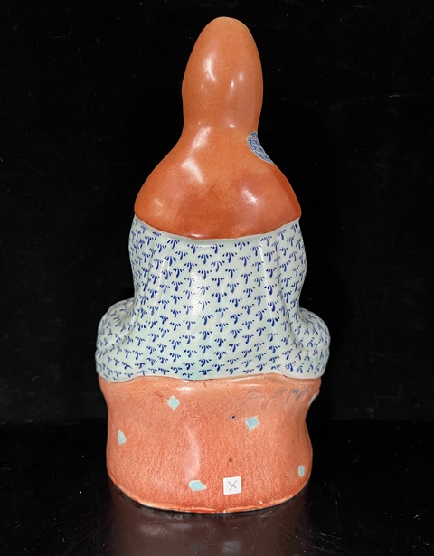 古玩陶瓷粉彩觀音瓷像真品鑒賞圖