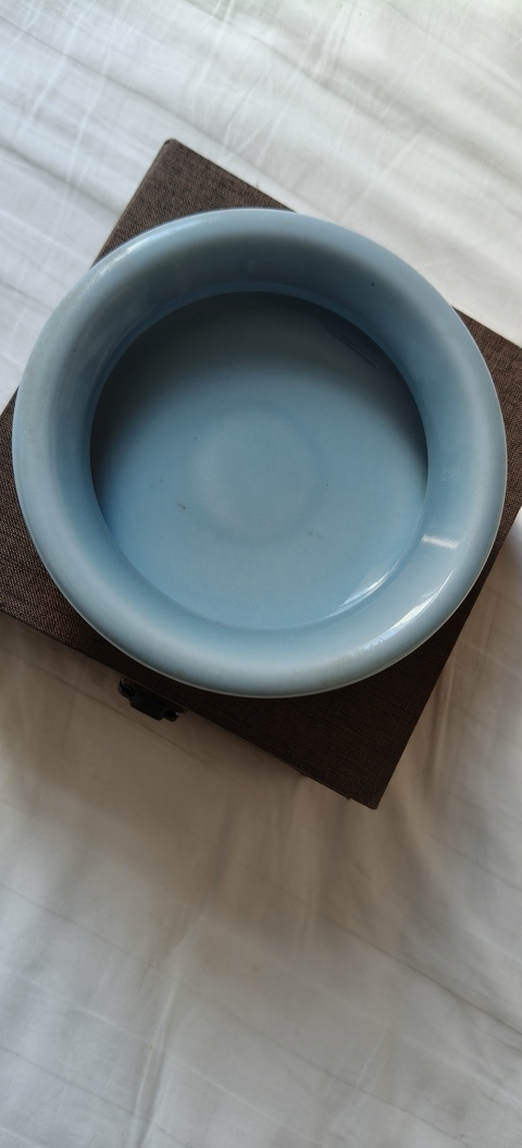 古玩陶瓷藍釉洗真品鑒賞圖