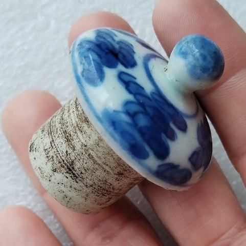 古玩陶瓷青花蓋子真品鑒賞圖