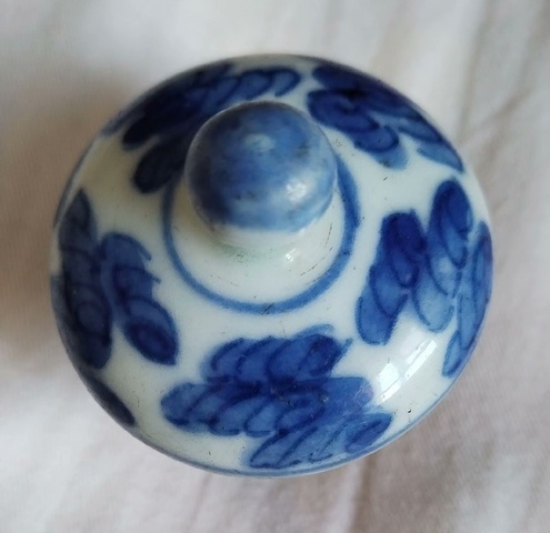 古玩陶瓷青花蓋子真品鑒賞圖