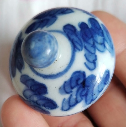 古玩陶瓷青花蓋子真品鑒賞圖