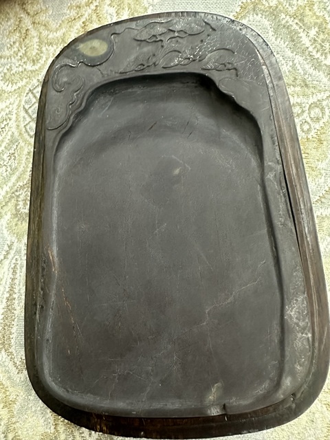 古玩雜項松月紋硯真品鑒賞圖