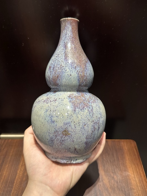 古玩陶瓷窯變釉葫蘆瓶拍賣，當前價格16000元