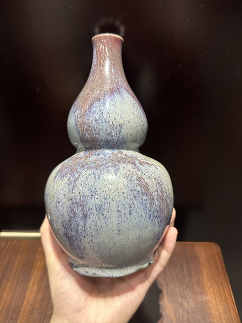 古玩陶瓷窯變釉葫蘆瓶拍賣，當前價格16000元