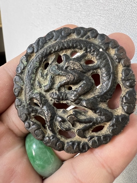 古玩銅器銅龍牌真品鑒賞圖