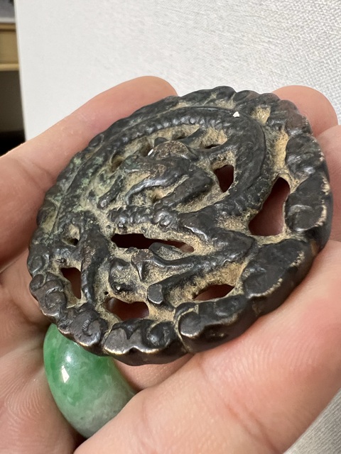 古玩銅器銅龍牌真品鑒賞圖