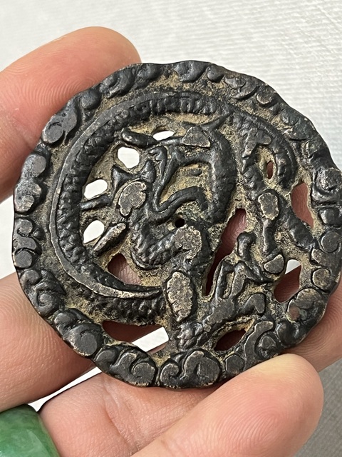 古玩銅器銅龍牌真品鑒賞圖