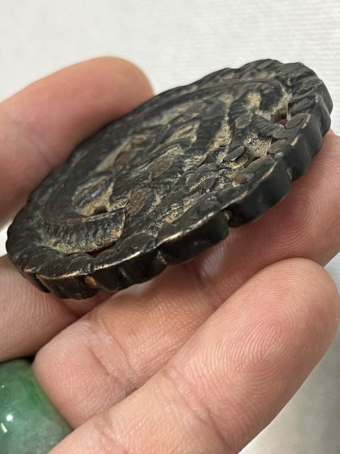 古玩銅器銅龍牌真品鑒賞圖