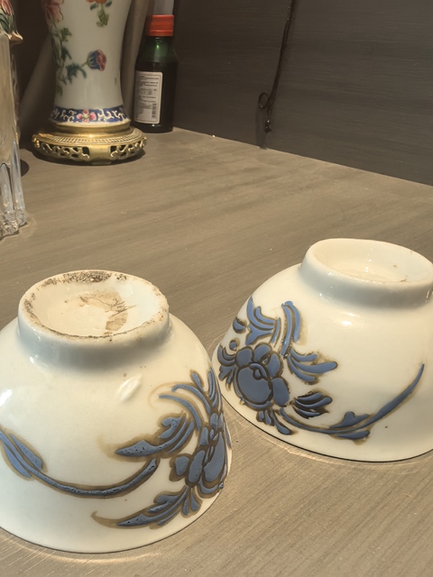 古玩陶瓷花卉紋杯真品鑒賞圖